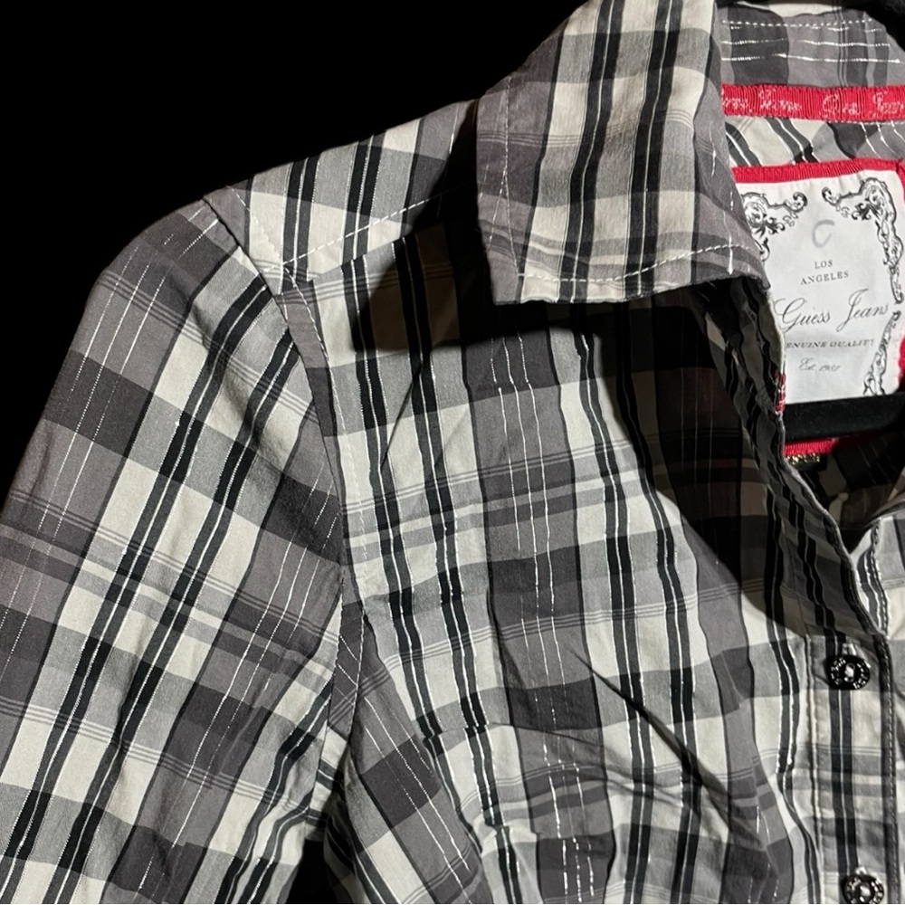 GUESS Plaid Button-Up Shirt